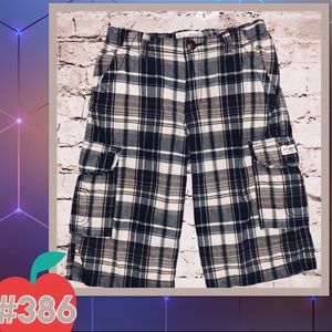 Children’s Place Boys Sz10 Plaid Adj Waist Shorts